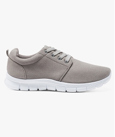 GEMO Baskets en toile à lacets et semelle antidérapante gris standard