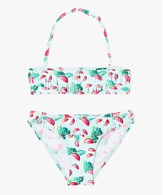 GEMO Maillot de bain 2 pièces avec motifs pastèques kaki fonce