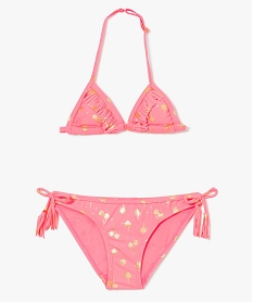 GEMO Maillot de bain 2 pièces à motifs palmiers dorés Multicolore