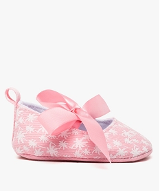 GEMO Chaussons de naissance fille motifs et ruban - Lulu Castagnette rose standard
