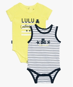 GEMO Body bébé à manches courtes - Lulu Castagnette Multicolore