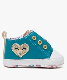 GEMO Chaussons de naissance bébé fille à scratch Lulu Castagnette Bleu