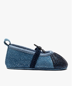 GEMO Chaussons de naissance fille façon ballerines – Lulu Castagnette bleu chine