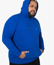 GEMO Sweat homme avec capuche et poche kangourou argente