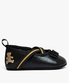 GEMO Chaussures de naissance bébé fille ballerines Lulu Castagnette noir standard