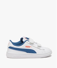 GEMO Baskets garçon bicolores à scratch – Puma Blanc