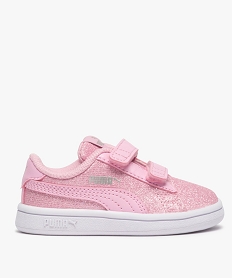 GEMO Tennis bébé fille à paillettes fermeture scratch - Puma rose standard