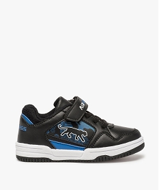 GEMO Baskets garçon bicolores à scratch - Airness noir standard