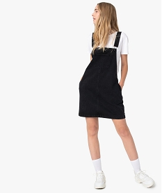GEMO Robe femme en jean forme salopette noir standard