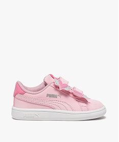 GEMO Baskets bébé fille à scratch étoile et cœur - Puma rose standard