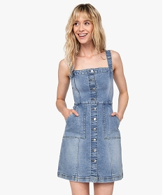 GEMO Robe femme ajustée à bretelles – LuluCastagnette Bleu