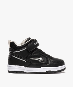 GEMO Baskets garçon semi-montantes à scratch - Airness noir vif