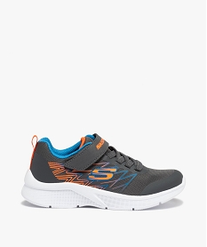GEMO Baskets garçon à lacets et scratch – Skechers Microspec gris standard