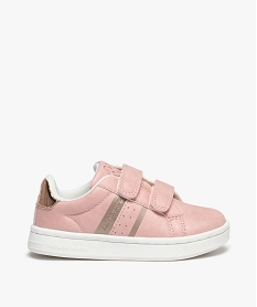 GEMO Baskets fille pailletées à scratch - Kappa Alpha rose standard