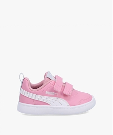 GEMO Baskets bébé bicolores à scratch – Puma Courtflex rose vif