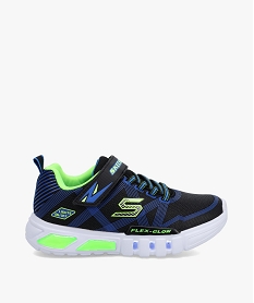 GEMO Baskets garçon running à semelle lumineuse - Skechers noir vif