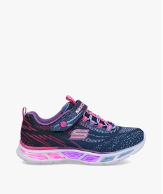 GEMO Baskets fille en mesh avec semelle lumineuse - Skechers bleu chine