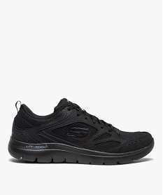 GEMO Baskets homme légères en mesh uni – Skechers Summits noir vif