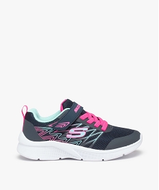 GEMO Baskets fille running colorées en mesh - Skechers bleu chine