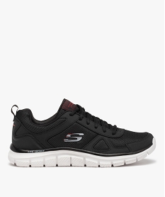 GEMO Baskets homme running unies à lacets – Skechers noir vif