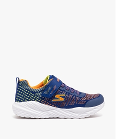 GEMO Baskets garçon en mesh à reliefs contrastants - Skechers bleu vif