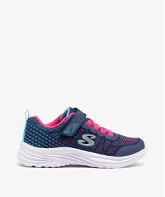 GEMO Baskets fille running en mesh à reliefs - Skechers bleu chine
